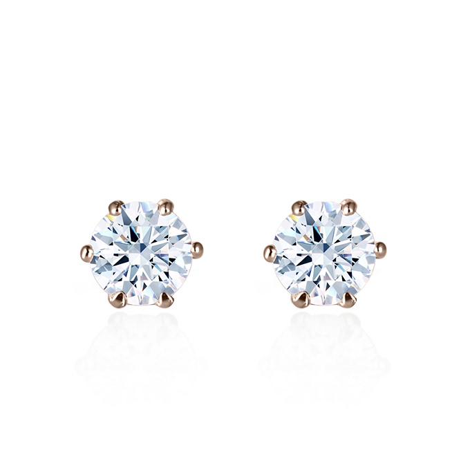 버드케이지 귀걸이 14k 레드골드 0.1ct