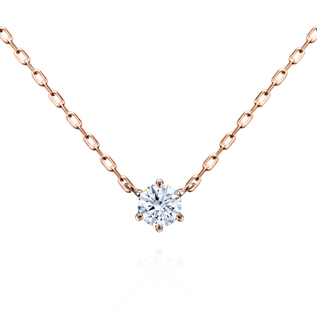 버드케이지 목걸이 14k 레드골드 diamond 0.1ct
