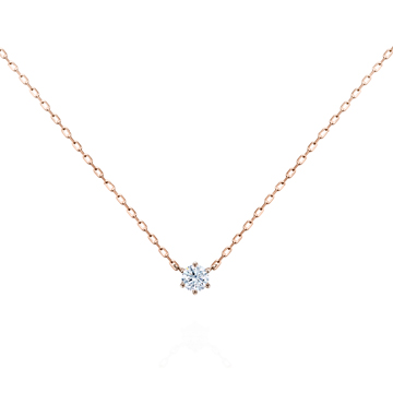 Birdcage pendant 14k Red gold Diamond 0.1ct