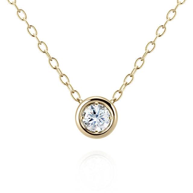헤미스피어 목걸이 14k diamond 0.1ct