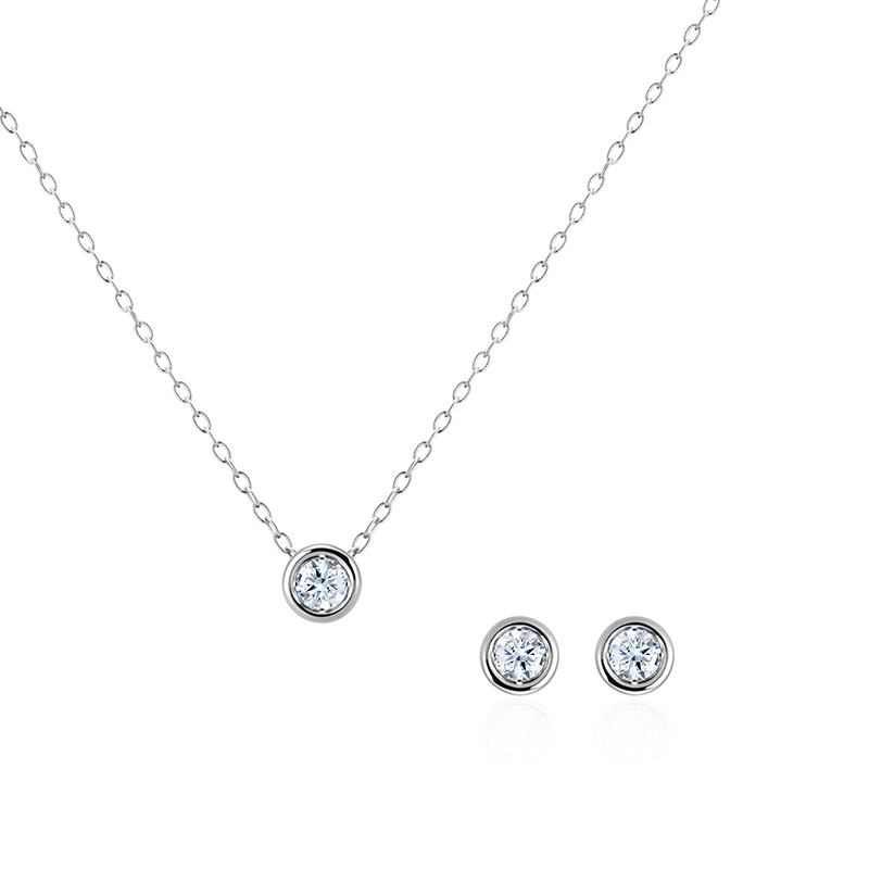 헤미스피어 Set 14k 화이트골드 0.1ct