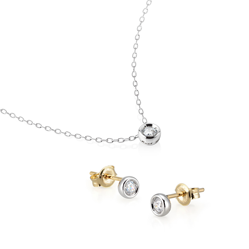 헤미스피어 Set 14k 화이트골드 0.1ct