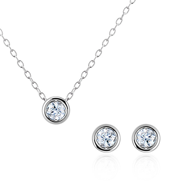 헤미스피어 Set 14k 화이트골드 0.1ct