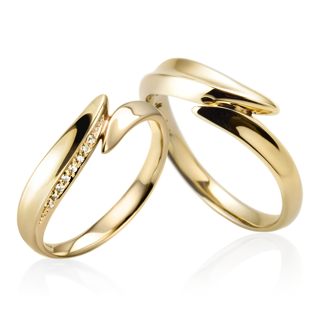 풍란 커플링 (중+소) 14k CZ & flat