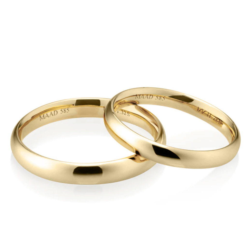 MR-II 오벌밴드 커플링 3.2mm+2.8mm (소+소) 14k