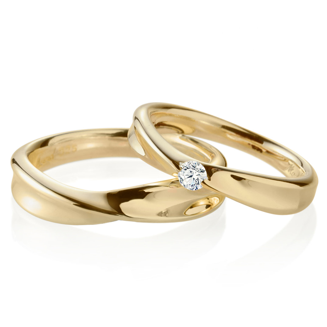 인피니티IV 커플링 (중+소) 14k 0.1ct & flat