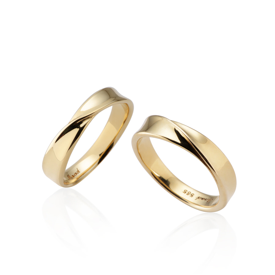 Infinity III wedding ring Set (M&S) 14k gold