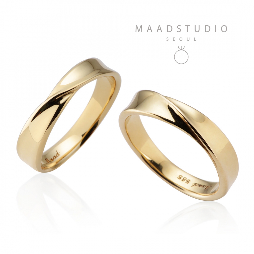 Infinity III wedding ring Set (M&S) 14k gold