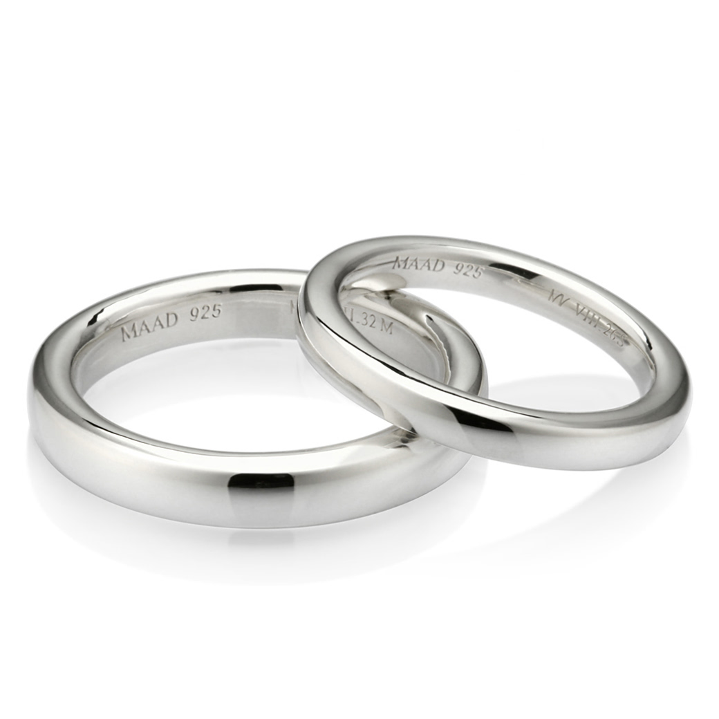 MR-VIII 스퀘어밴드_Raised 커플링 3.2mm+2.6mm (중+소) Silver_925