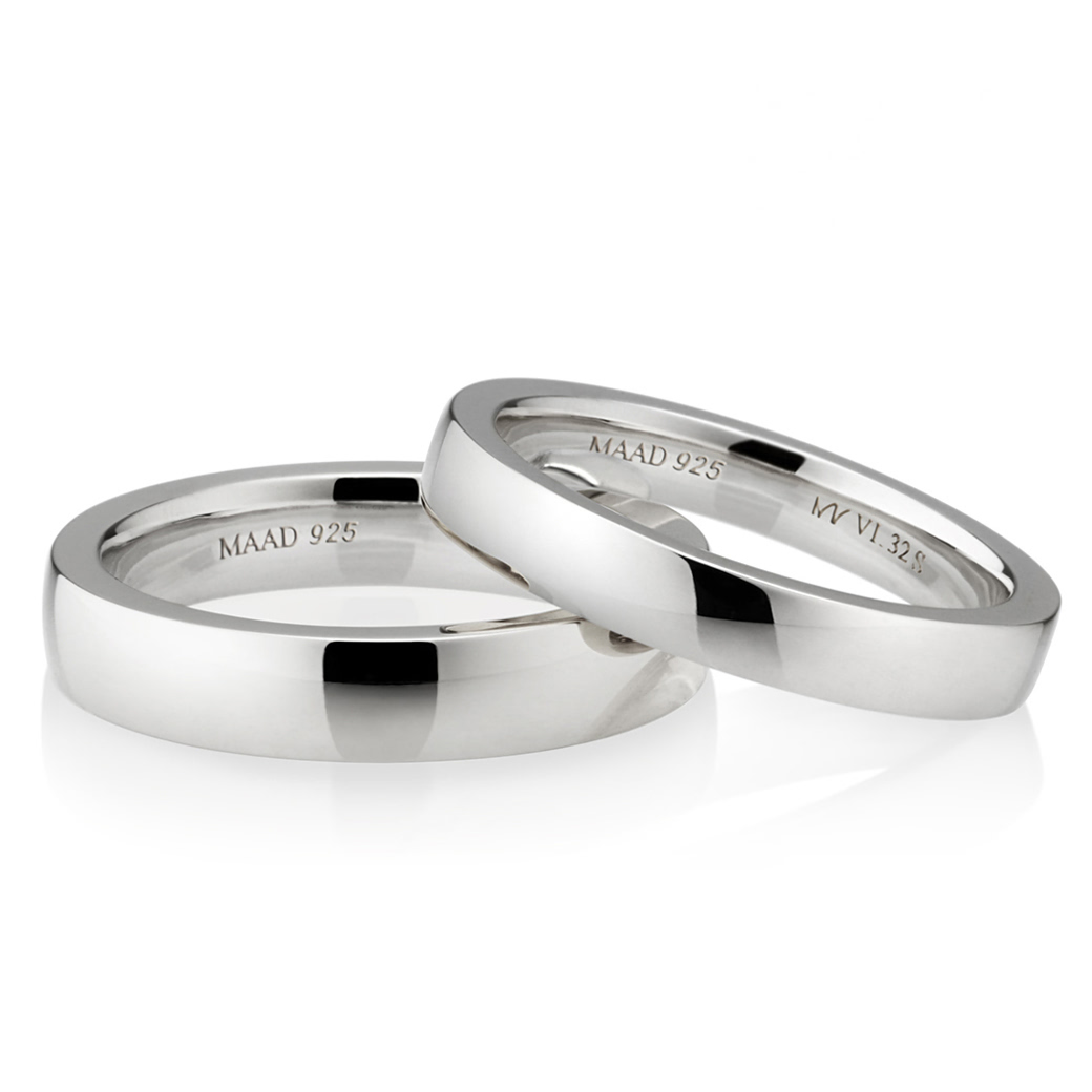 MR-VI 아치스퀘어밴드 커플링 3.8mm+3.2mm (소+소) Silver_925