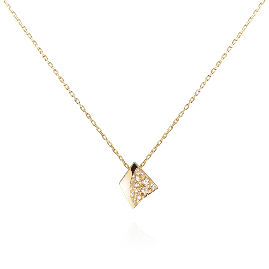 Crystalloid pendant (S) 14k gold CZ