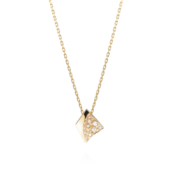 Crystalloid pendant (S) 14k gold CZ