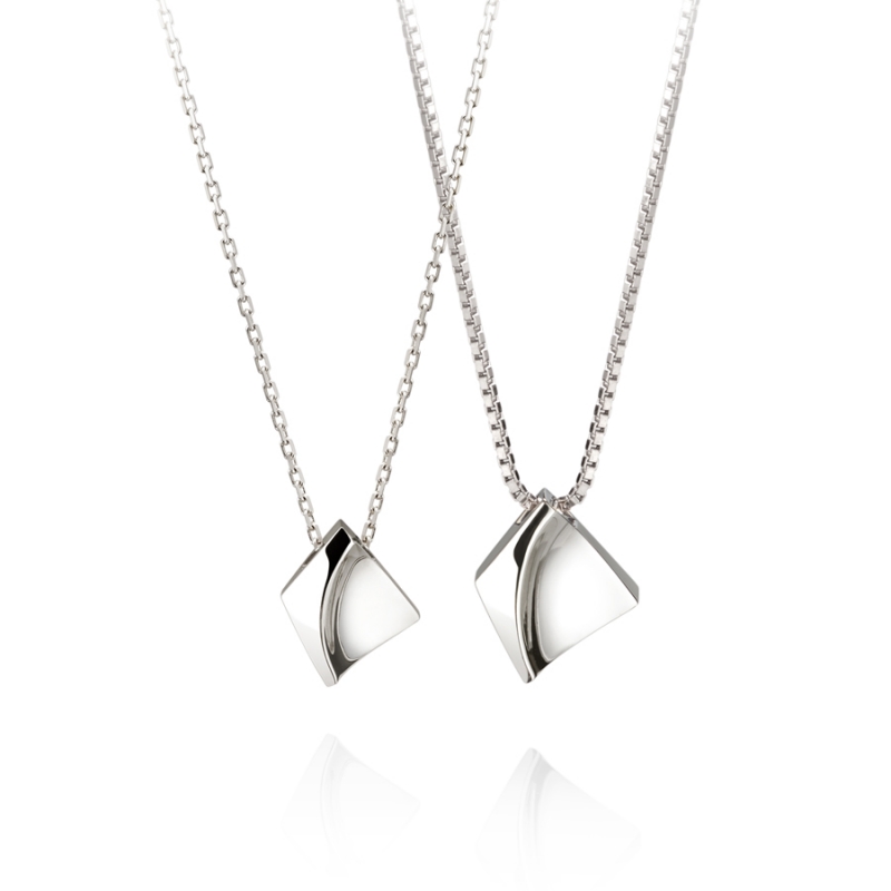 Crystalloid couple pendant Set (M&S) Sterling silver