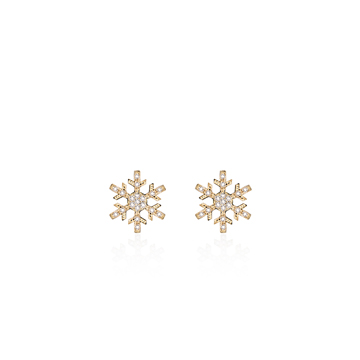 Yukinohana earring (S) 14k gold CZ