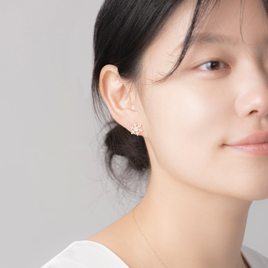 눈의 꽃 (소) Set 14k CZ