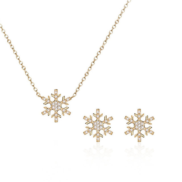눈의 꽃 (소) Set 14k CZ