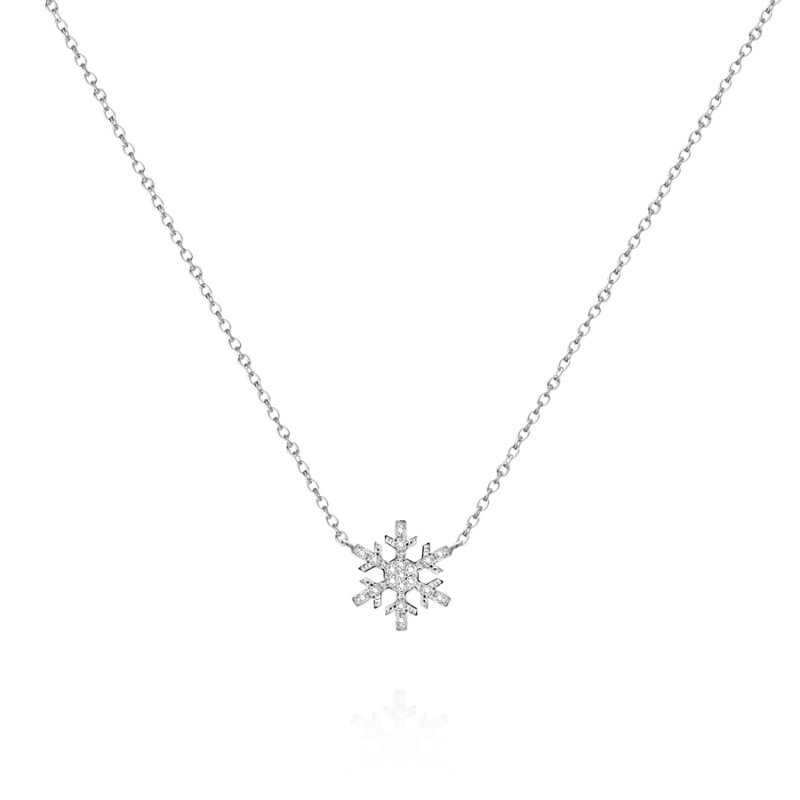 Yukinohana pendant (S) 14k White gold CZ