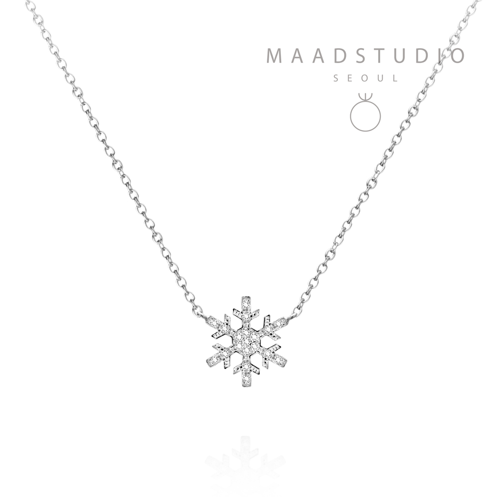 Yukinohana pendant (S) 14k White gold CZ