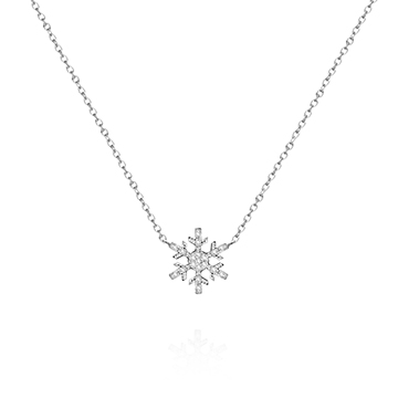 Yukinohana pendant (S) 14k White gold CZ