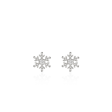 Yukinohana earring (S) 14k White gold CZ