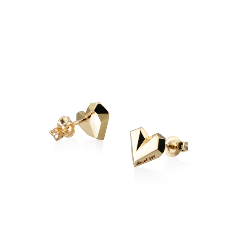 Ice heart earring (S) 14k gold