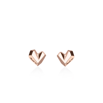 Ice heart earring (S) 14k Red gold