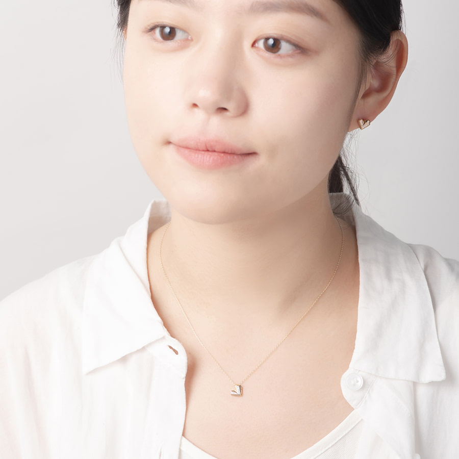 아이스하트 귀걸이 (소) 14k CZ