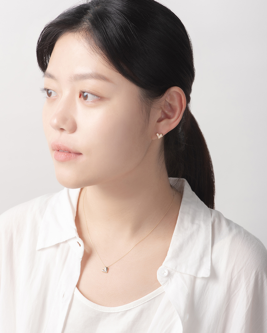 아이스하트 Set (소+소) 14k CZ