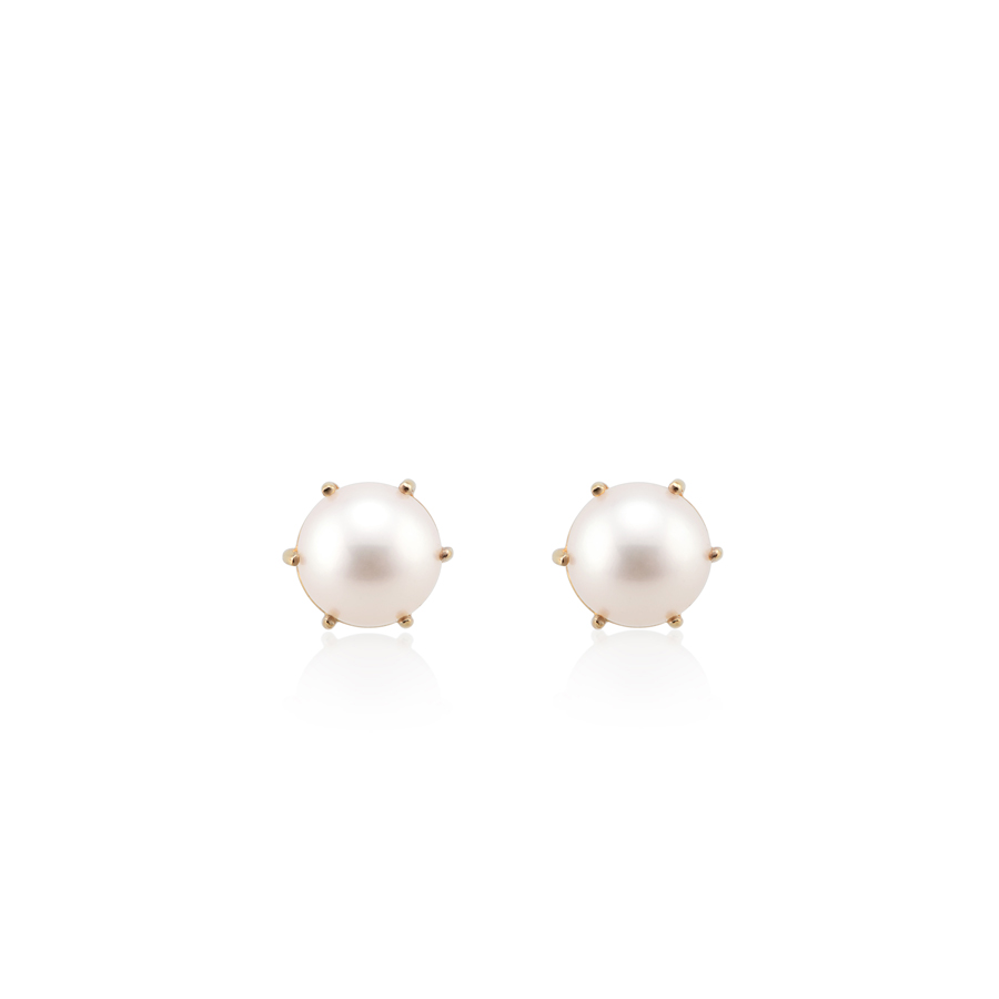 Birdcage III earring 14k gold cultured pearl 7.5mm