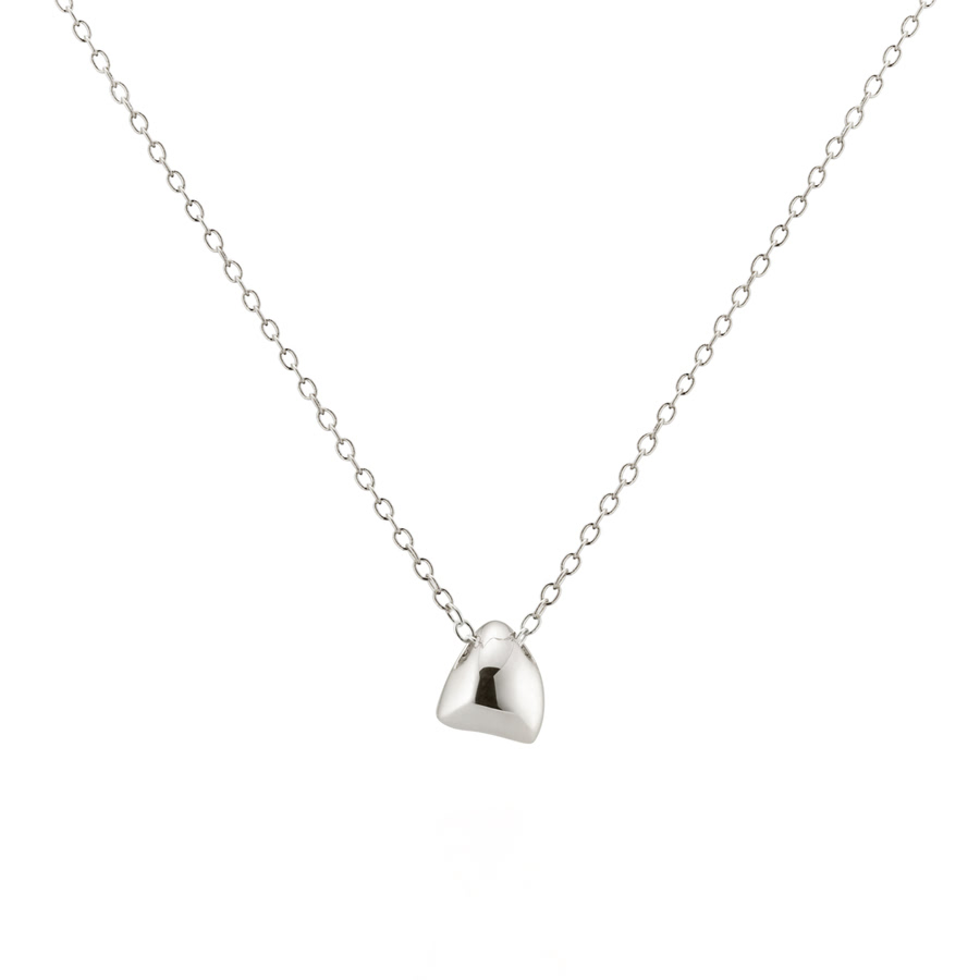 Pebble stone triangle pedant Sterling silver