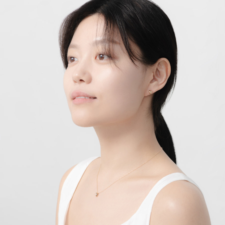 삼각돌 목걸이 14k