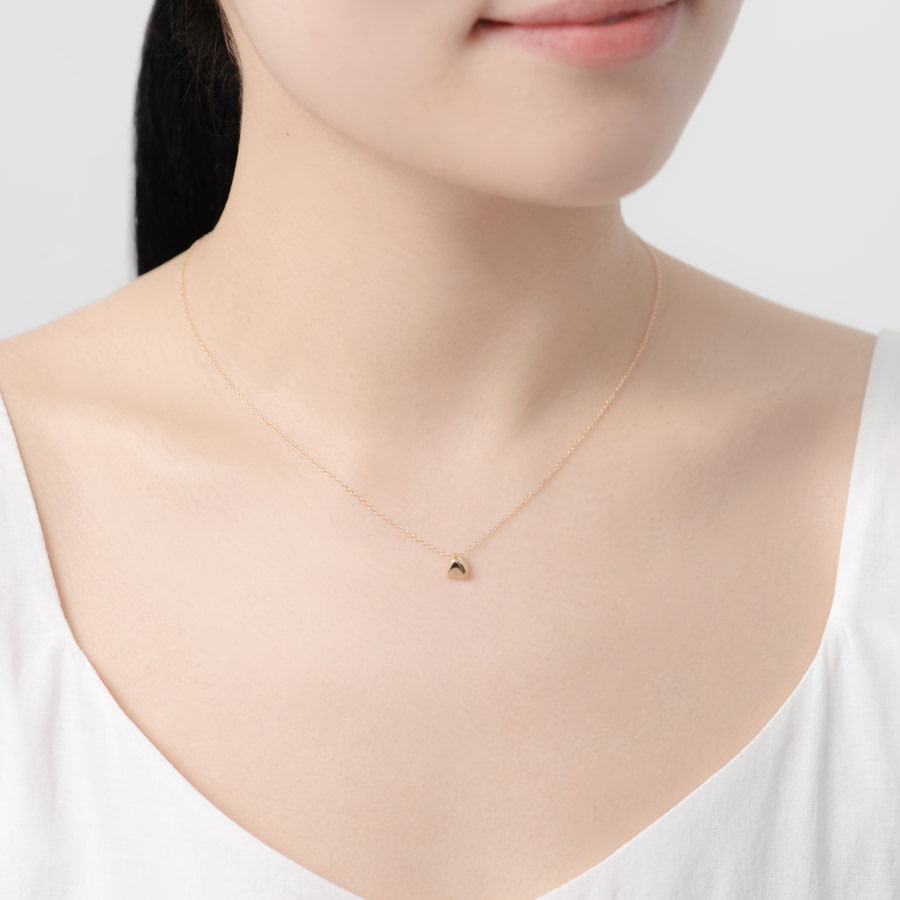 삼각돌 목걸이 14k