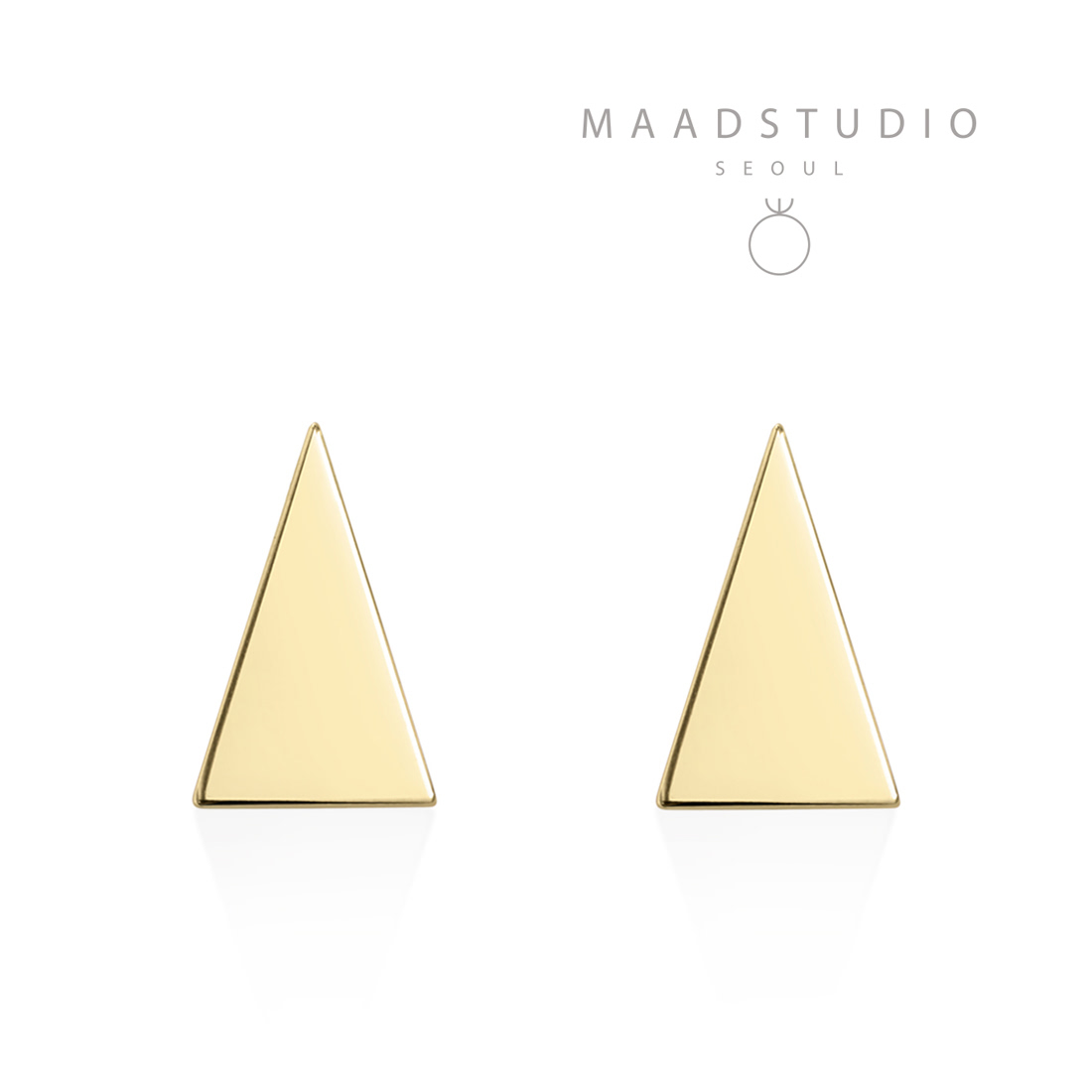 Wedge earring 14k gold