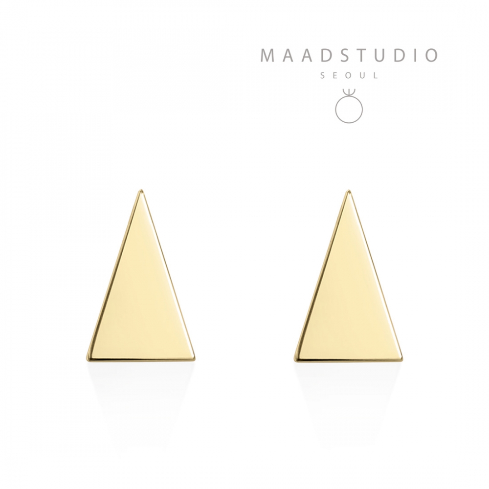 Wedge earring 14k gold