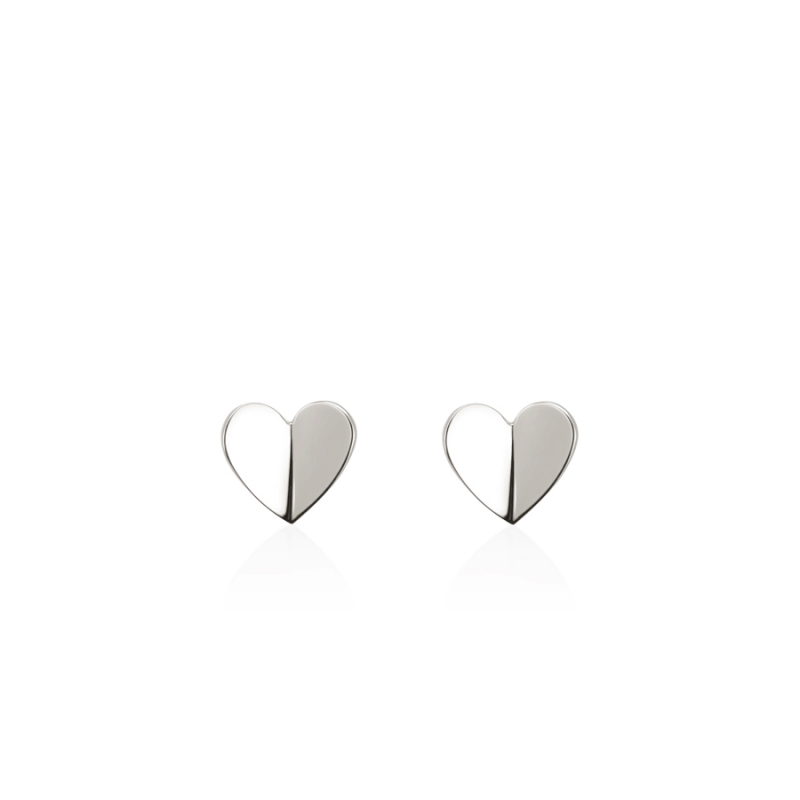Heart clover earring Sterling silver