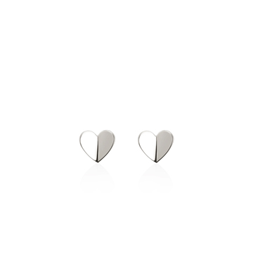 Heart clover earring Sterling silver