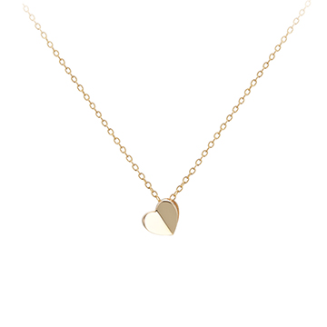 Heart clover pendant 14k gold