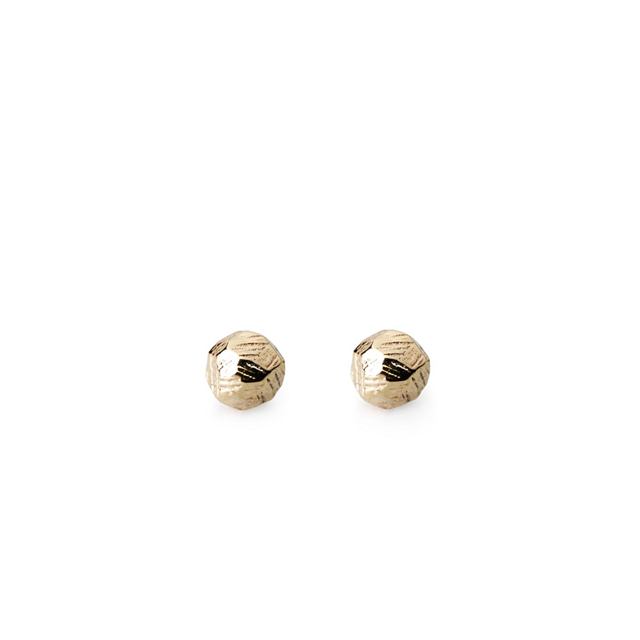 Grit stone earring 14k gold