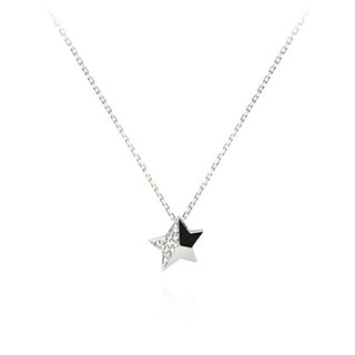 Twinkle star pedant 14k White gold CZ