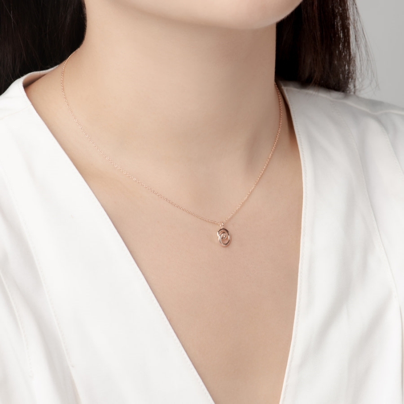 Love heart pendant & earring Set (S&S) 14k Red gold