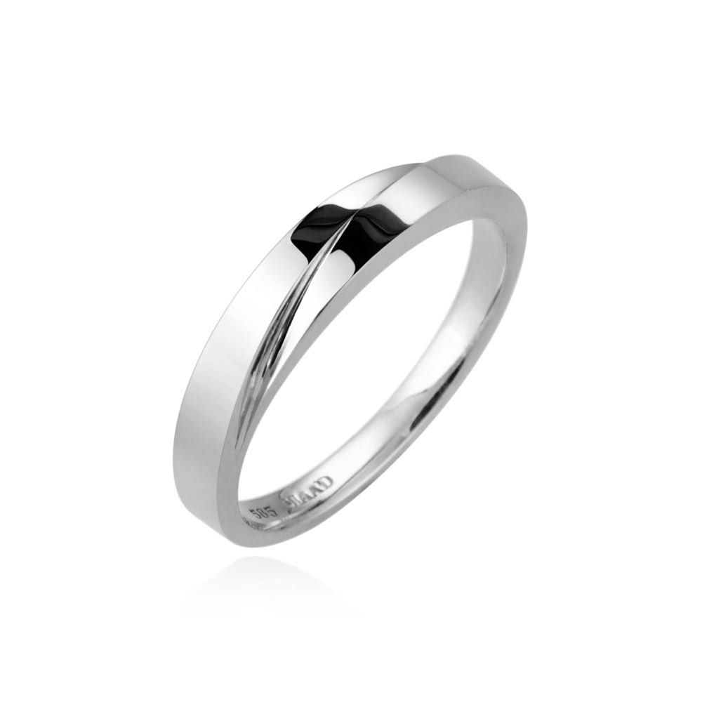 Unison ring (M) 14k White gold