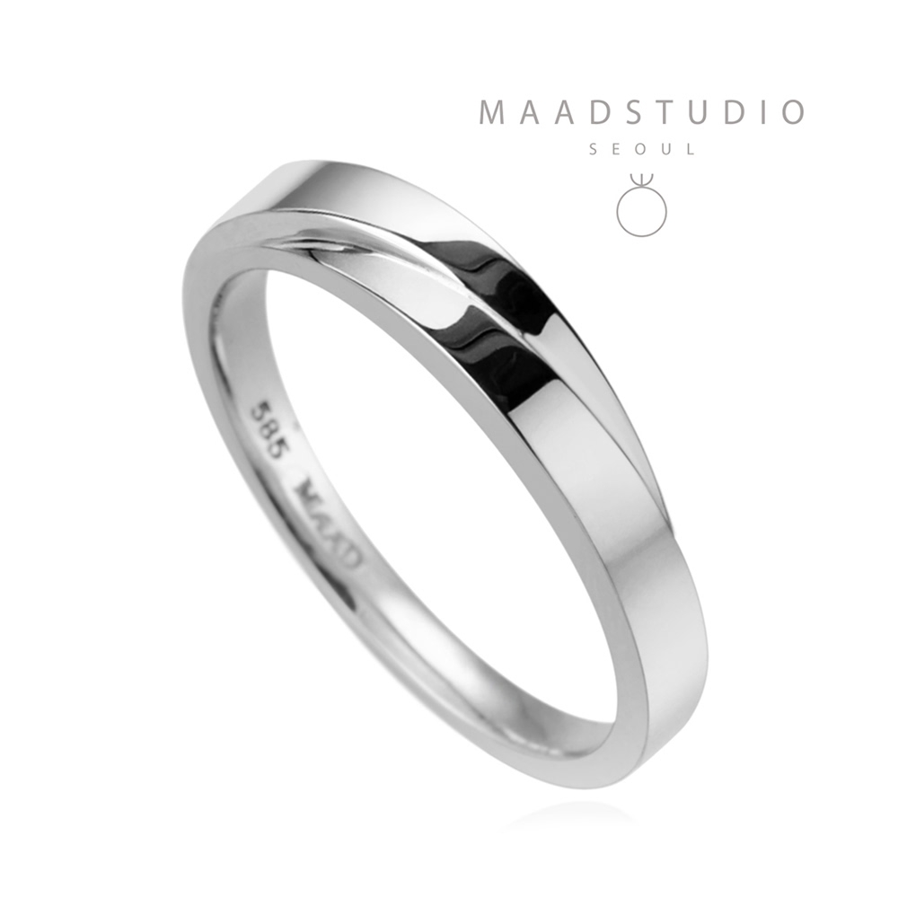 Unison ring (M) 14k White gold