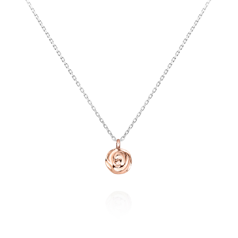 Rose pendant 14k Red gold