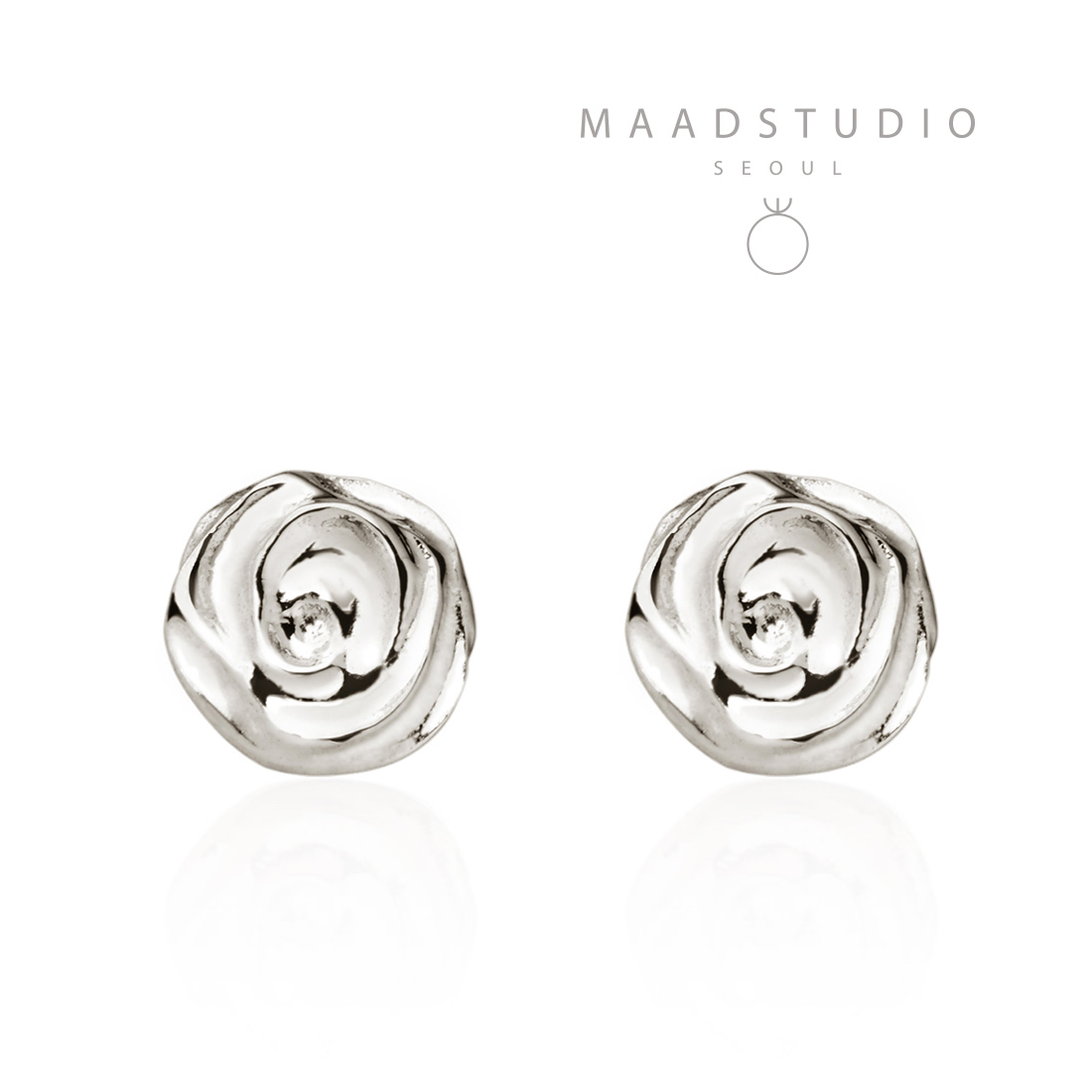 Rose earring Sterling silver