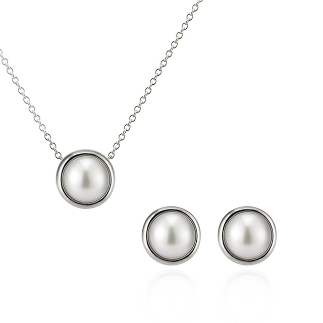 돈구리 Set 14k 화이트골드 pearl