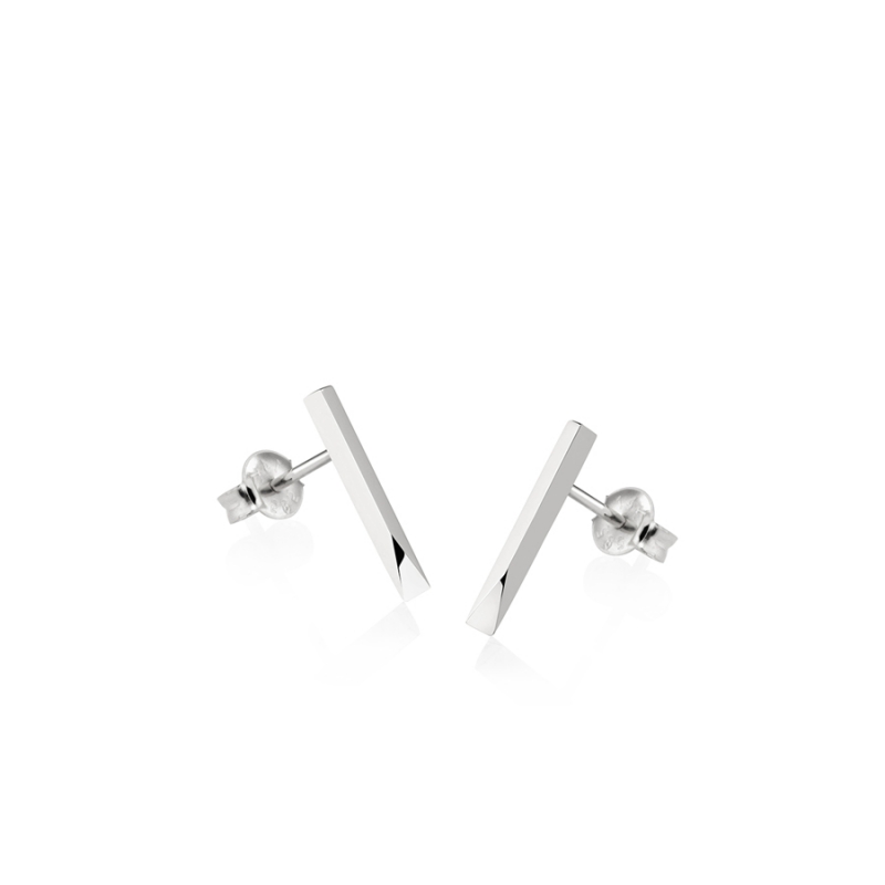 Stick wedge earring Sterling silver