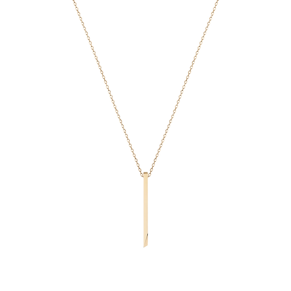 Stick wedge pendant 14k gold