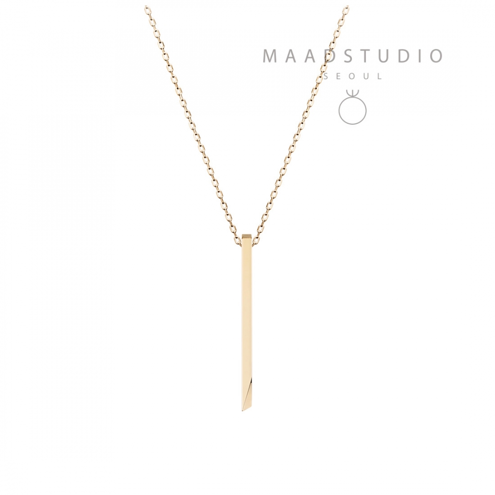 Stick wedge pendant 14k gold