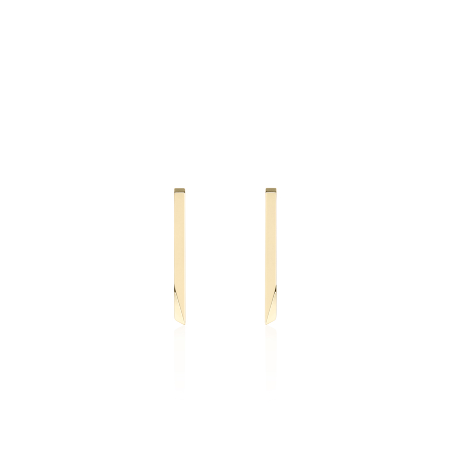 Stick wedge earring 14k gold