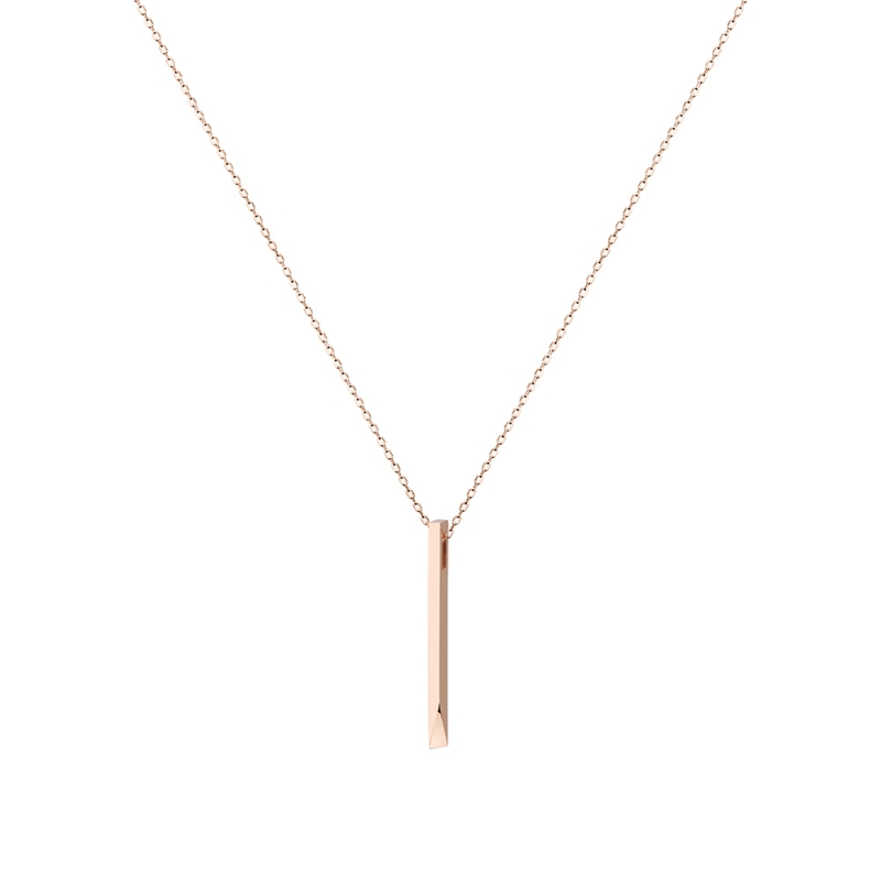Stick wedge pendant 14k Red gold